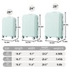 20"/24"/28" 3 pcs/set in ABS 360～ Spinner Wheel Luggage, Carry on Suitcase with Cup Holder & USB Port - 2 of 4