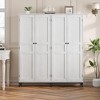 Tall Storage Cabinet,2 Doors,Kitchen Pantry 5 Tier Bathroom Cabinet with Adjustable Shelves - 3 of 4