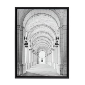 Kate and Laurel Sylvie Union Station Framed Canvas by Golie, 18x24, Black - 1 of 4