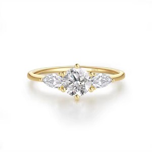 Hollywood Sensation Mirage Elegant Ring with Round-Cut AAAAA Cubic Zirconia - 1 of 3
