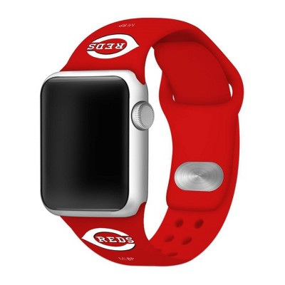 MLB Cincinnati Reds Apple Watch Compatible Silicone Band 38mm - Red