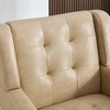 CAVINAS Modern Linen-Blend Upholstered Accent Chair with Metal Legs,Luxury Armchair for Living Room,Bedroom - 4 of 4