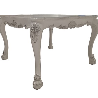 Dresden Bone White 55" Square Counter Height Dining Table