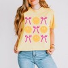 Simply Sage Market Women's Bows and Smiley Coquette Chart Short Sleeve Relaxed Fit Cropped Graphic Tee - S - Butter - image 2 of 3