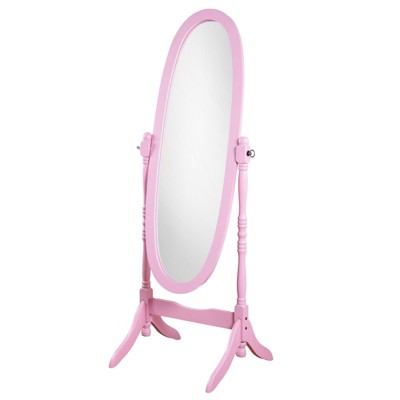 SEVOBAL Bathroom Vanity Mirrors Queen Anna Style Freestanding Full Cheval Mirror Versatile Placement Robust Quality, Pink, 22.5"*16"*59.25"