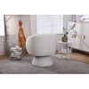 CAVINAS Fabric Swivel Chair, Accent Chair with Hidden 360° Swivel Base, Round Barrel Chair, Armchair for Living Room Bedroom - 4 of 4