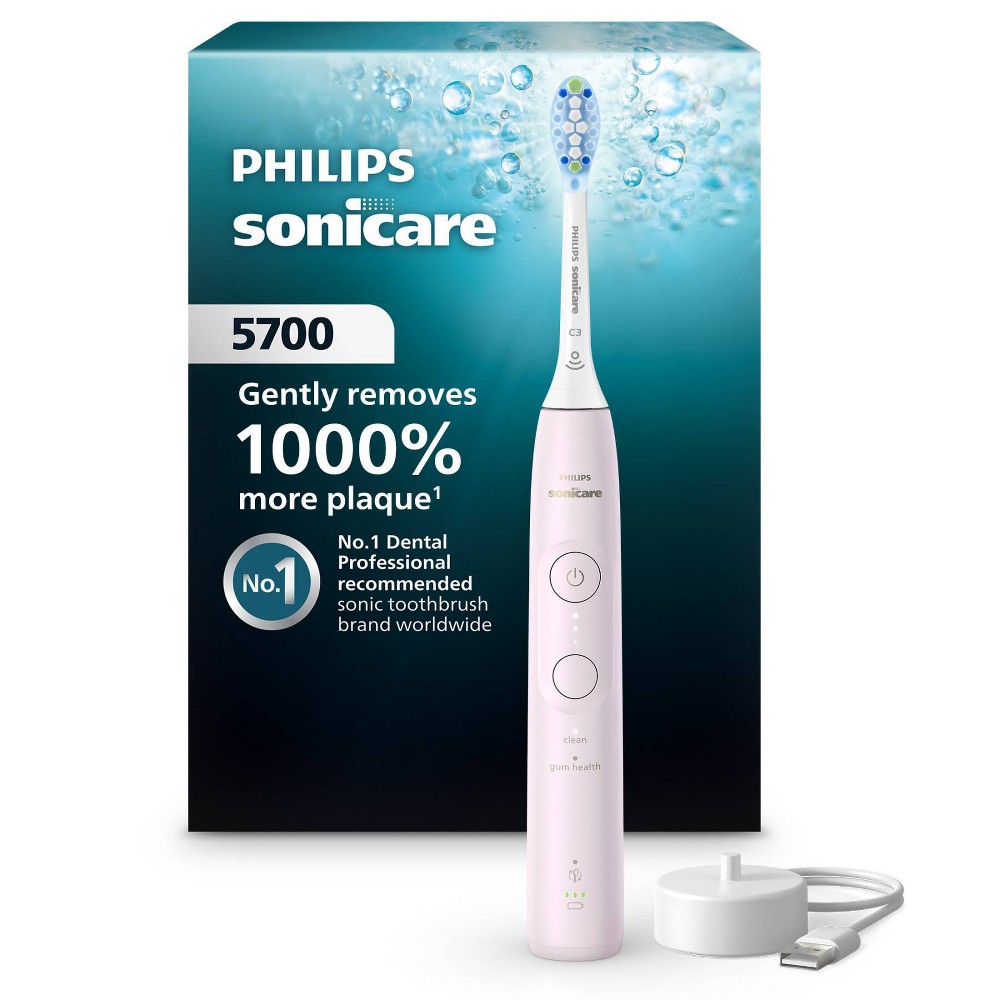 Philips Sonicare 5700 Rechargeable Electric Toothbrush with Brush Head - Light Pink