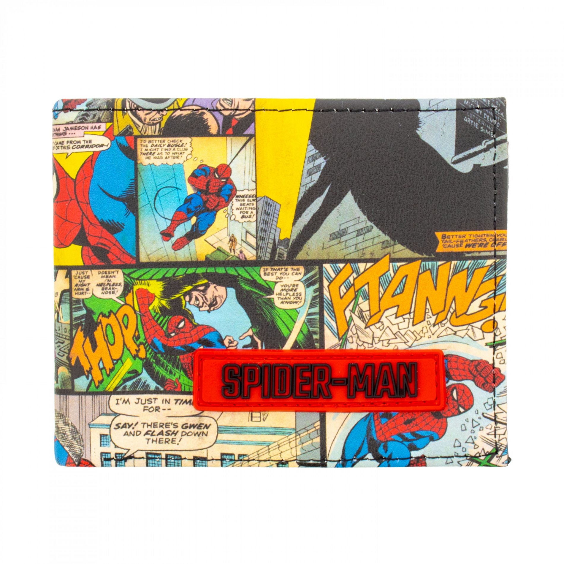 Mens Spider-Man Comic Panel Collage Bifold Wallet