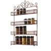 Kings Brand Furniture Horton 4-Tier Metal Wall Mount Spice Rack Organizer, Brushed Copper - 2 of 3