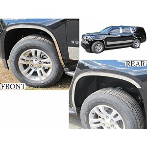 QAA is Compatible with 2015-2020 Chevrolet Suburban 4 Piece Stainless Wheel Well Accent Trim, 1.5" Width WQ55198 - 1 of 2