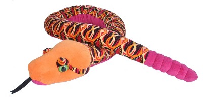 Wild Republic Plush Snake  Orange Stuffed Animal, 54 Inches