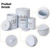 Country White Canisters Set of 3, Kitchen Storage Canisters with Airtight Lid for Coffee, Sugar, Tea - 3 of 4