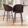 Merrick Lane Temperance Modern Wood Frame Stool with Metallic Accents - 4 of 4