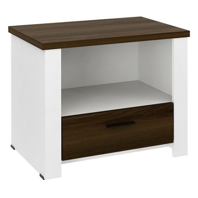 Costway Accent Nightstand with Drawer and Open Shelf Sofa End Table Bedroom Living Room