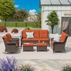 UPTION 6-Piece Wicker Outdoor Patio Conversation Set - 4 of 4