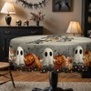 Halloween Tablecloth, Witch Castle Ghost Decorative Table Cloth, Holiday Fabric Table Cover for Party Picnic Dinner Decor - 4 of 4