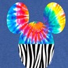 Women's - Disney - Tie Dye Zebra Print Mickey Short Sleeve Graphic T-Shirt - 2 of 4