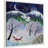 Amanti Art 22"x22" Cool Fox by Lisa Graa Jensen Framed Canvas Wall Art Print - 2 of 4