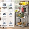Aheaplus Kitchen Storage Rack with Power Outlet, Coffee Bar Station with LED Lights, Bakers Rack with 6 S-Shaped Hooks - 4 of 4
