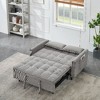CAVINAS Futon Sofa Couch Pullout Bed, 3 in 1 Convertible Sleeper Sofa Bed, Loveseat Sofa,  Couches for Living Room with Backrest, Toss Pillow, Pocket - 4 of 4