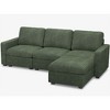 Belffin 3-Seater Corduroy Cloud Sectional - Modular Sofa with Storage Ottoman & Extra Deep Seating - 3 of 4
