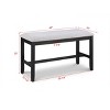 TiramisuBest 39" Velvet Upholstered Bed & Entryway Bench - Steel Legs for Multi-Room Use, Gray - 4 of 4