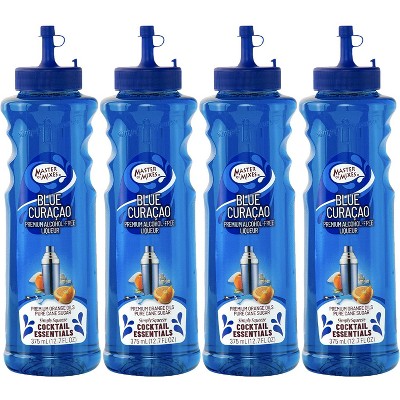 Master of Mixes Cocktail Essentials Blue Curacao Syrup - 375ml Bottle (12.7 Fl Oz) - Mixer Perfect for Bartenders and Mixologists