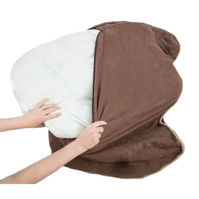 Medium Chocolate Brown Suede Couch Style Pet Bed