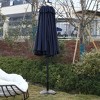 Okak 14.8 Ft Outdoor Patio Umbrella with 12 Sturdy Ribs Double Sided Beach Umbrella with Push Button and Crank for Pool Deck Garden - 3 of 4