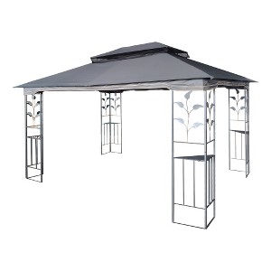 ACEPANO 157.5 in. W Outdoor Garden Pavilion with Ventilated Double-Layer Roof & Mosquito Net for Gardens, Backyards & Patios-Gray - 1 of 4