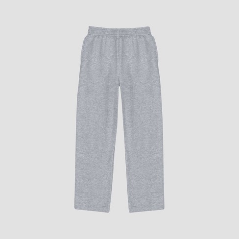 Hanes Kids' Eco Smart Open Leg Sweatpants - Light Gray L : Target