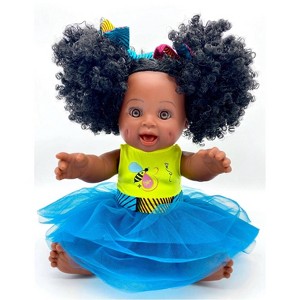 Orijin Bees Sugar Puff 12" Baby Bee Doll - Black Hair with Brown Eyes - 1 of 4