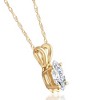 Pompeii3 3/8Ct Marquise Natural Diamond Solitaire Pendant White or Yellow Gold Necklace - 2 of 3