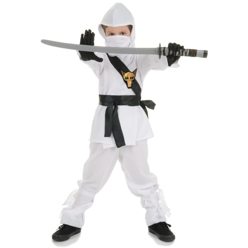 Underwraps Costumes Secret Ninja Child Costume (White), 1 of 2
