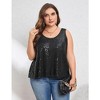Clearlove Womens Sequin Tops Sleeveless Sparkle Shimmer Shirts Glitter Tank Tops Summer Camisole Vest - 3 of 4