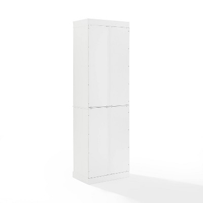 White Recessed Panel Kitchen Storage Pantry Cabinet