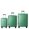 INFURNIC Bag And Luggage Sets Hard Shell Rolling Suitcase Set, 3 Piece Textured Luggage with Wheels for Business Travel, Green, 21.65"*13.19"*31.1" - 2 of 4