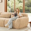 Racxily 2-seater Modular Sectional Sofa Couches, Soft Fluffy Plush Fabric, Anti-Slip Design, With Throw Pillows For Study - 4 of 4