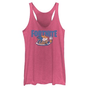 Womens Fortnite Meowscles Pancakes Racerback Tank - 1 of 4