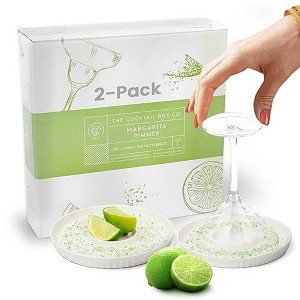 The Cocktail Box Co. Ceramic Margarita Salt Rimmer Set of 2 - Premium Rimmer for Drinks, Salt Rimmer for Cocktails - 1 of 4