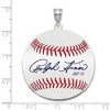 Black Bow Jewelry Sterling Silver Ralph Kiner Signature LG Enamel Baseball Pendant - 4 of 4