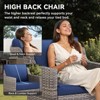 Belord High Back Swivel Rocker Patio Chairs Set of 2, All-Weather Wicker Lounge Chairs with Cushions for Balcony, Porch, and Patio - 3 of 4