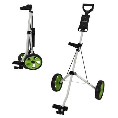 Caddymatic Golf i-Trac 2 Wheel Folding Golf Cart White/Green