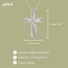 GILDED 1/4 Carat Total Weight Diamonds Twist Cross Pendant-Necklace in 10KT White Gold or 925 Sterling Silver, Natural Round-Cut Diamond, 18" Chain - 3 of 4