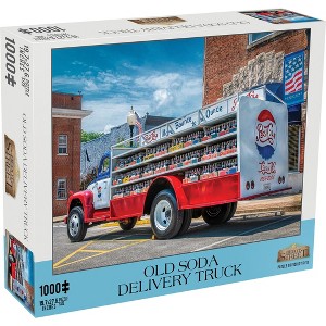 Mchezo 1000pc Americana Jigsaw Puzzle for Adults, Old Soda Delivery Truck - 1 of 4