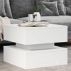 vidaXL Coffee Table White Engineered Wood Medium Square Modern - 3 of 4