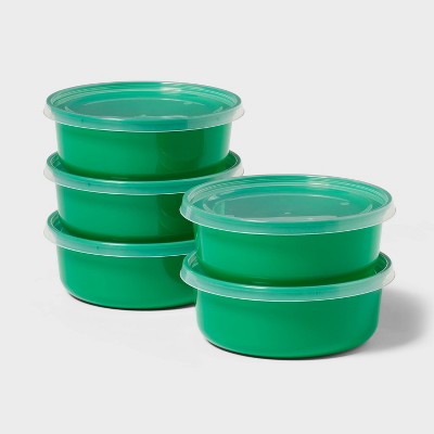 10pc (set of 5) Plastic Round Meal Prep Food Storage Container Set - Room Essentials™