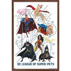 Trends International DC Comics Movie DC League Of Super-Pets - Counterparts Framed Wall Poster Prints - 1 of 4