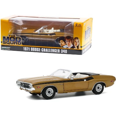 1971 Dodge Challenger 340 Convertible Gold with White Interior "The Mod Squad" (1968-1973) TV Series 1/18 Diecast Model Car by Greenlight