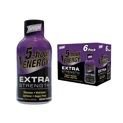 5 Hour Energy Extra Strength Shot - Grape - 6ct